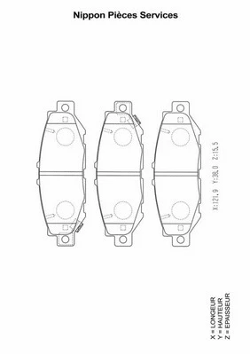 Brake Pad Set, disc brake (T361A20)