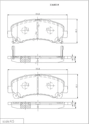 Brake Pad Set, disc brake (I360U19)