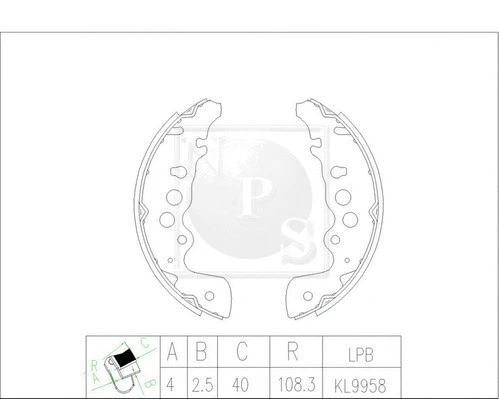 Brake Shoe Set (S350I26)