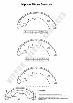 Brake Shoe Set (I350U03)