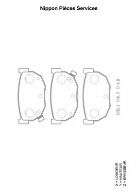 Brake Pad Set, disc brake (N361N22)
