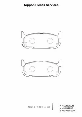 Brake Pad Set, disc brake (M361A16)