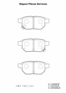 Brake Pad Set, disc brake (T361A34)