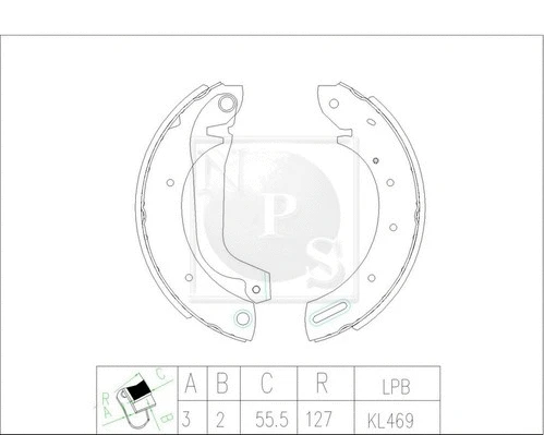 Brake Shoe Set (N350N60)