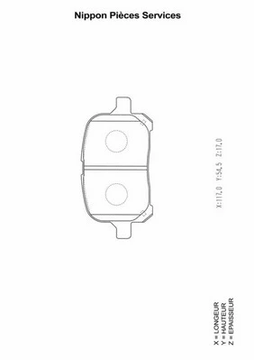 Brake Pad Set, disc brake (T360A96)