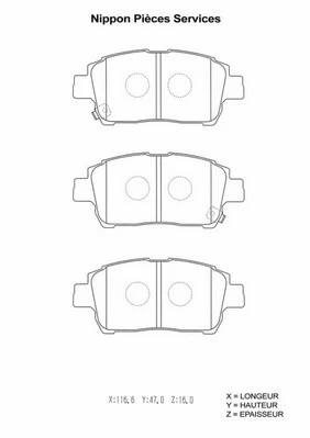 Brake Pad Set, disc brake (T360A116)