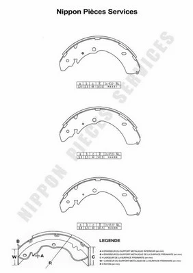 Brake Shoe Set (I350U06)