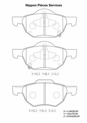 Brake Pad Set, disc brake (H360A07)