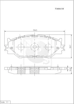 Brake Pad Set, disc brake (T360A118)