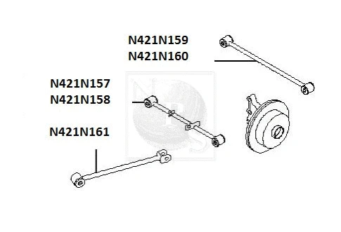 Control/Trailing Arm, wheel suspension (N421N159)