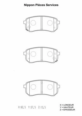 Brake Pad Set, disc brake (K361A05)