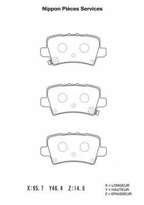Brake Pad Set, disc brake (H361A16)