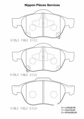 Brake Pad Set, disc brake (T360A77)