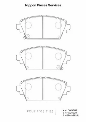 Brake Pad Set, disc brake (H360A45)