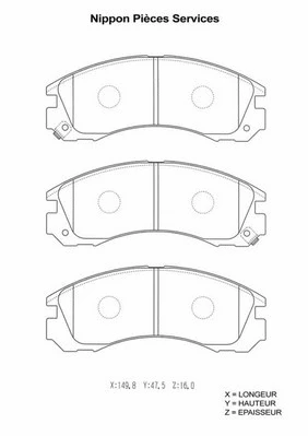 Brake Pad Set, disc brake (M360I07)