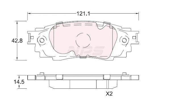 Brake Pad Set, disc brake (T360A136)