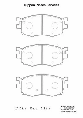 Brake Pad Set, disc brake (H360I24)