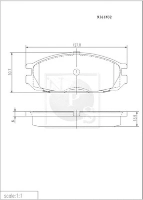 Brake Pad Set, disc brake (N361N32)