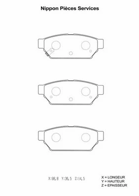 Brake Pad Set, disc brake (M361I08)