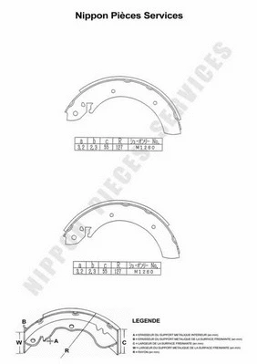 Brake Shoe Set (N350N78)