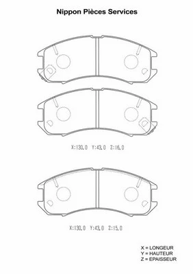 Brake Pad Set, disc brake (M360A31)