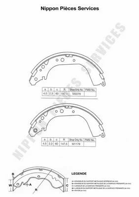 Brake Shoe Set (N350N40)
