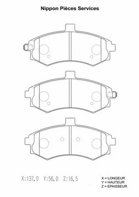 Brake Pad Set, disc brake (H360I16)