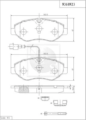 Brake Pad Set, disc brake (N360N23)