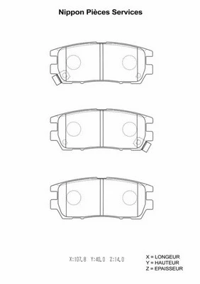 Brake Pad Set, disc brake (M361I06)