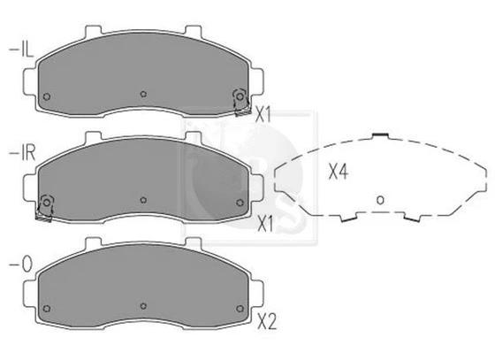 Brake Pad Set, disc brake (K360A03)