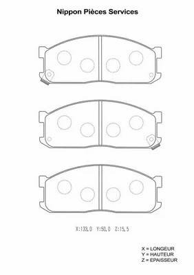 Brake Pad Set, disc brake (M360A25)