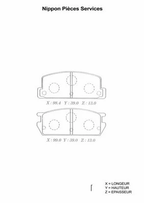 Brake Pad Set, disc brake (M361A01)