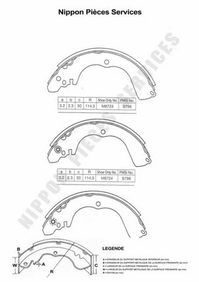 Brake Shoe Set (M350I22)