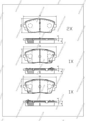 Brake Pad Set, disc brake (K360A25)