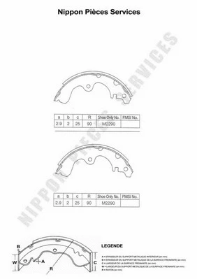Brake Shoe Set (T350A36)