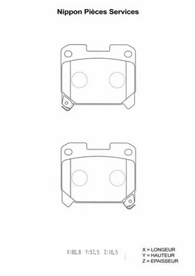 Brake Pad Set, disc brake (T361A22)