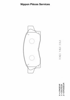 Brake Pad Set, disc brake (T360A58)