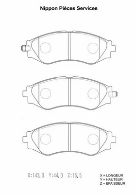 Brake Pad Set, disc brake (D360O03)
