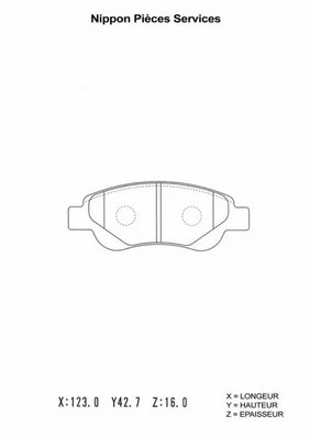 Brake Pad Set, disc brake (T360A26)