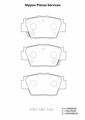 Brake Pad Set, disc brake (H360A43)