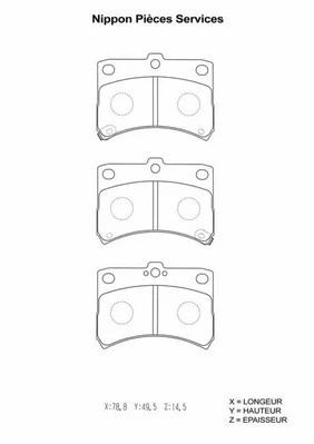 Brake Pad Set, disc brake (D360U22)