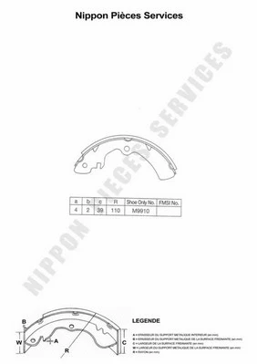Brake Shoe Set (S350I01)