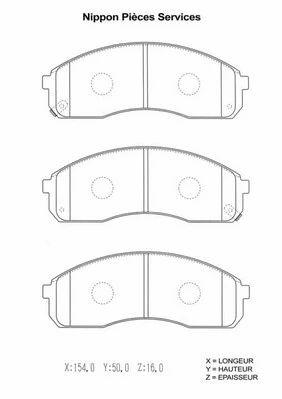 Brake Pad Set, disc brake (K360A08)