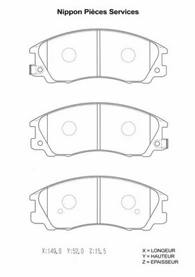 Brake Pad Set, disc brake (H360I11)