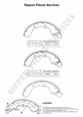 Brake Shoe Set (M350I30)