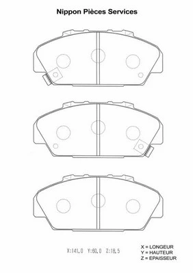 Brake Pad Set, disc brake (H360A29)