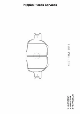 Brake Pad Set, disc brake (T360A07)