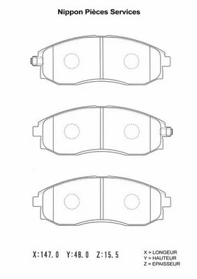 Brake Pad Set, disc brake (H360I02)