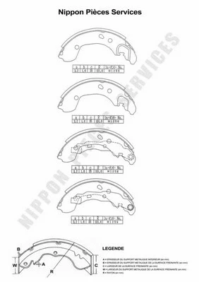 Brake Shoe Set (N350N07)