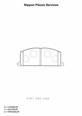 Brake Pad Set, disc brake (T360A35)